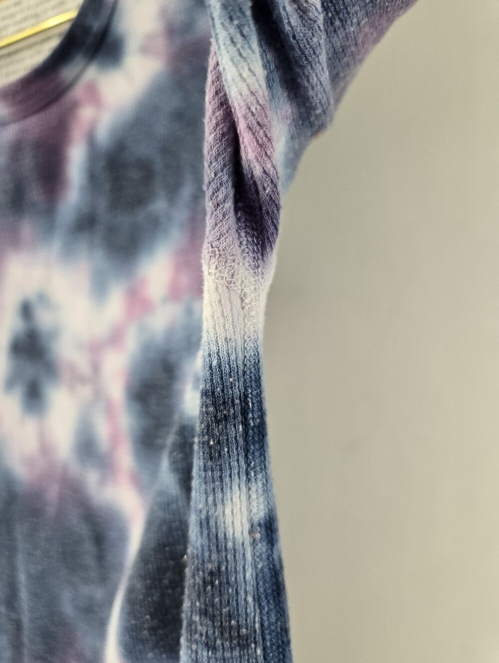 Aviator Nation Hand Dyed Unisex Tie Dye Thermal Long Sleeve Waffle Knit Shirt XS - Picture 11 of 13